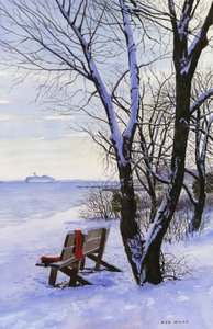 赤いセーター2、2014年（紙に水彩画）