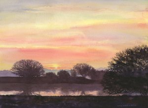 冬至、2014年（紙に水彩画）