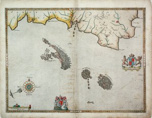 イングランドは7月31日から8月1日にかけて、プリマスの東でスペイン艦隊を追撃した。 作： Robert (after) Adams