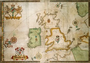 イギリスとアイルランドをめぐるアルマダの軌跡 作： Robert (after) Adams