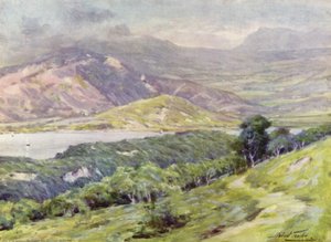 霧のダフス山（カラーリトグラフ 作： Robert (after) Fowler