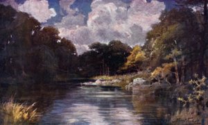 The Trout Stream（カラーリトグラフ 作： Robert (after) Fowler