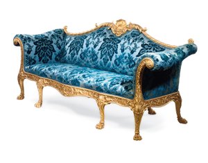 ジョージ3世の金箔のソファ 作： Robert Adam