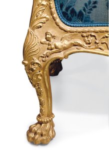 ジョージ3世の金箔のソファ 作： Robert Adam