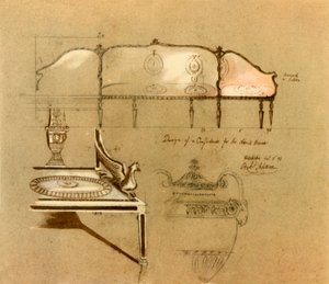 ソファのデザイン、1777 年、1946 年。