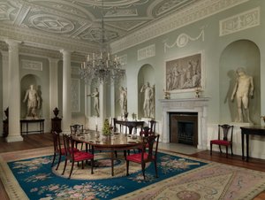 Lansdowne House、ロンドン、1767-1769のダイニングルーム