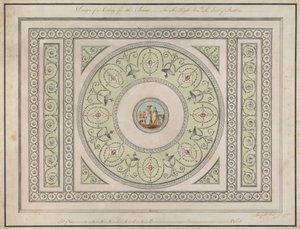 Headfort House, Irlanti: Saloon Ceiling 作： Robert Adam