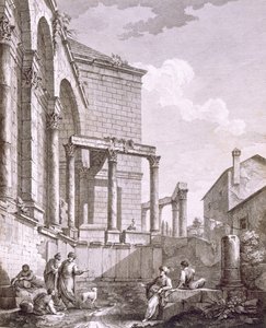 木星神殿、パブの側面図。 1764年。 作： Robert Adam