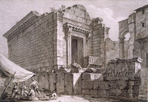 アスクレピオス神殿の眺め、パブ。 1764年。 作： Robert Adam