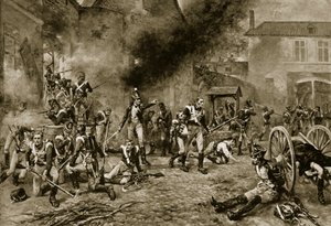 1815年6月18日、ウーグモンの防衛 作： Robert Alexander Hillingford