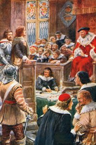 クリスチャンと信者の裁判（カラーリトグラフ）