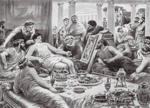 シモンと画家ポリグノトゥス（リトグラフ） 作： Robert Ambrose Dudley