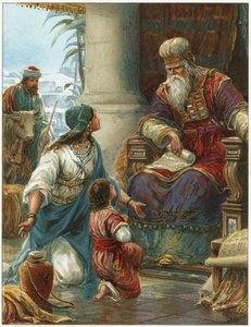 サムエルをエリのところに連れてくるハンナ 作： Robert Ambrose Dudley
