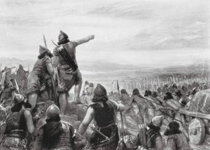 シャムシ＝アダド3世の「大海」海岸への襲撃（リトグラフ） 作： Robert Ambrose Dudley