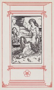 英語歌詞のイラスト（リトグラフ 作： Robert Anning Bell