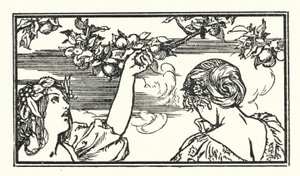 ジョン・キーツの詩のイラスト（リトグラフ 作： Robert Anning Bell