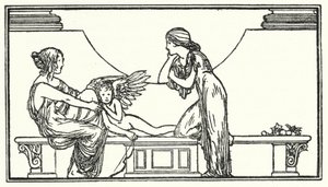 ジョン・キーツの詩のイラスト（リトグラフ 作： Robert Anning Bell