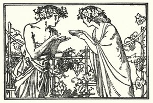 ジョン・キーツの詩のためのイラストです。エンディミオン（リトグラフ 作： Robert Anning Bell