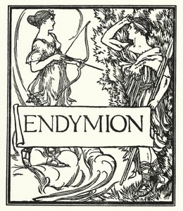 ジョン・キーツの詩のためのイラストです。エンディミオン（リトグラフ 作： Robert Anning Bell