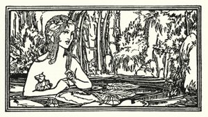 ジョン・キーツの詩のためのイラストです。エンディミオン（リトグラフ 作： Robert Anning Bell