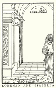 ジョン・キーツの詩のためのイラスト。イザベラ」または「バジルの壺」（リトグラフ版 作： Robert Anning Bell