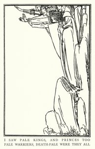 ジョン・キーツの詩のためのイラスト。La Belle Dame Sans Merci（リトグラフ版