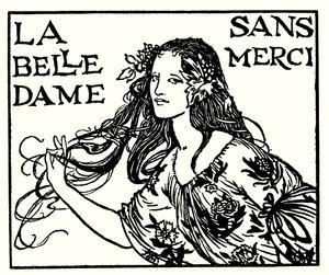 ジョン・キーツの詩のためのイラスト。La Belle Dame Sans Merci（リトグラフ版 作： Robert Anning Bell