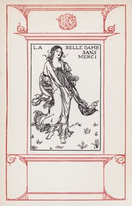 ジョン・キーツの詩のためのイラスト。La Belle Dame Sans Merci（リトグラフ版