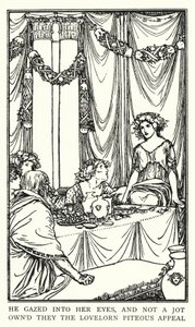 ジョン・キーツの詩のためのイラスト。ラミア(リトグラフ) 作： Robert Anning Bell