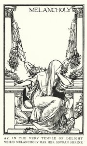 ジョン・キーツの詩のためのイラスト。メランコリー(リトグラフ) 作： Robert Anning Bell