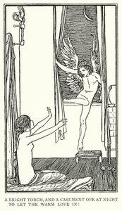ジョン・キーツの詩のためのイラスト。プシュケへの頌歌」（リトグラフ