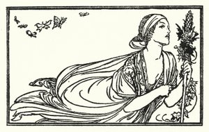ジョン・キーツの詩のためのイラスト。睡眠と詩（リトグラフ