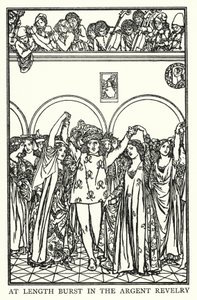 ジョン・キーツの詩のためのイラスト。聖アグネスの晩餐会（リトグラフ 作： Robert Anning Bell