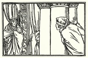 ジョン・キーツの詩のためのイラスト。聖アグネスの晩餐会（リトグラフ 作： Robert Anning Bell