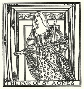 ジョン・キーツの詩のためのイラスト。聖アグネスの晩餐会（リトグラフ 作： Robert Anning Bell