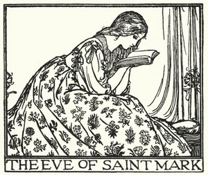 ジョン・キーツの詩のためのイラスト。聖マルコの前夜祭」（リトグラフ 作： Robert Anning Bell