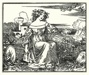 ジョン・キーツの詩のためのイラスト。秋へ（リトグラフ 作： Robert Anning Bell