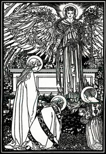 祭壇の本のイラスト、1892年、1897年 作： Robert Anning Bell