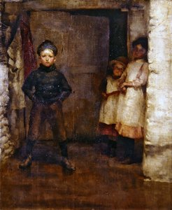 In the Doorway（油彩・キャンバス） 作： Robert Anning Bell