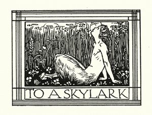シェリー：スカイラークへ（リトグラフ） 作： Robert Anning Bell