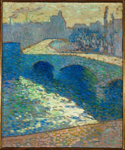 夜明けのルーアンのセーヌ川（油彩・キャンバス） 作： Robert Antoine Pinchon