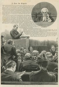 専門家の場合：王立裁判所でのスケッチ。ジャスティス・ケイ氏のビネットで 作： Robert Barnes