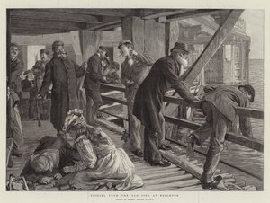 ブライトンの古い桟橋からの釣り 作： Robert Barnes