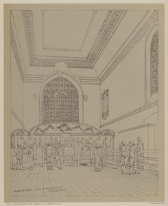 ギルドホール・チャペル、シティ・オブ・ロンドン 作： Robert Blemell (after) Schnebbelie