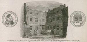 クイーンエリザベスの無料文法学校、聖救世主、サザークの南の景色 作： Robert Blemell Schnebbelie