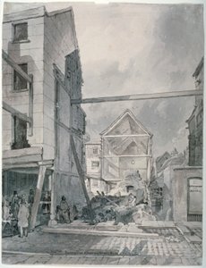 チック・レーン、ロンドン市、1825年 作： Robert Blemmell Schnebbelie