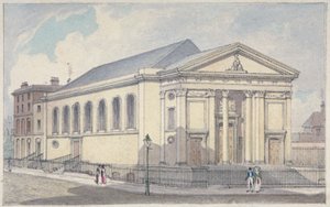 セント メアリーズ ローマ カトリック教会、ムアフィールズ、ロンドン市、1837 年 作： Robert Blemmell Schnebbelie
