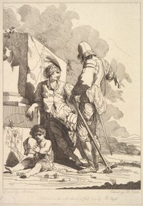 2人の兵士とヘルメットをかぶった子供、1779年7月19日。