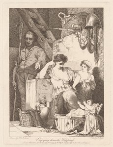国内の幸福を享受する 作： Robert Blyth, after John Hamilton Mortimer