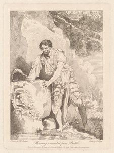 戦闘からの撤退 作： Robert Blyth, after John Hamilton Mortimer